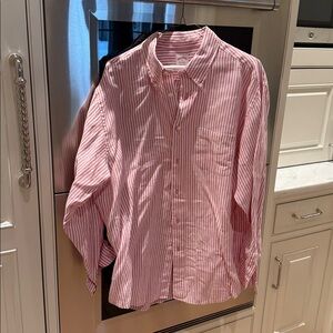 Worn Once Brooks Brothers Striped Linen Buttondown XL